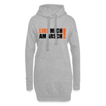 like mich am Arsch - Hoodie-Kleid - Grau meliert - Vorne