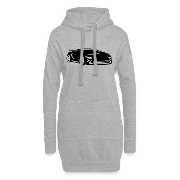 Voiture course voiture de sport racing voiture coo - Sweat-shirt à capuche long Femme - gris chiné - Devant