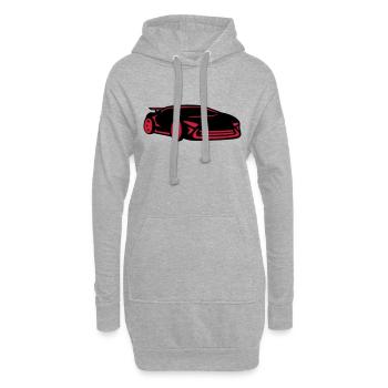 Voiture course voiture de sport racing voiture coo - Sweat-shirt à capuche long Femme - gris chiné - Devant