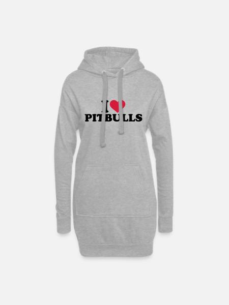 Pitbull - Hoodie-Kleid - Grau meliert