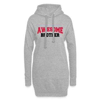 Awesome Brother - Sweat-shirt à capuche long Femme - gris chiné - Devant