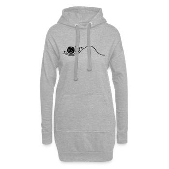 Schnecke Berg - Hoodie-Kleid - Grau meliert - Vorne