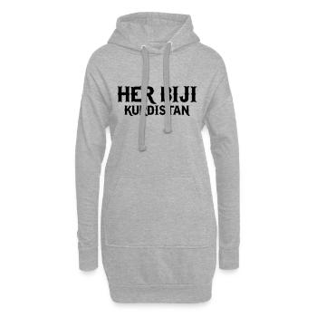 Biji kurdistan - Hoodie-Kleid - Grau meliert - Vorne