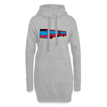 Bus - Hoodie-Kleid - Grau meliert - Vorne