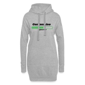 Gortnsaiso - bayerischer Spruch - Hoodie-Kleid - Grau meliert - Vorne