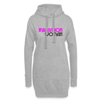 Marathon Femme - Course à pied - Endurance - Course sportive - Sweat-shirt à capuche long Femme - gris chiné - Devant