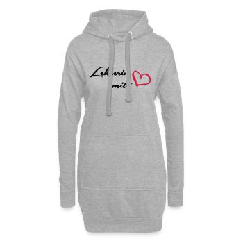 Lehrerin - Hoodie-Kleid - Grau meliert - Vorne
