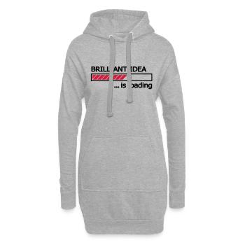 Brilliant Idea is loading Ladebalken Loading Bar - Hoodie-Kleid - Grau meliert - Vorne