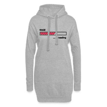 Rage is loading Ladebalken Loading Bar - Hoodie-Kleid - Grau meliert - Vorne