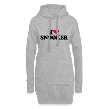 I love Snooker - Hoodie-Kleid - Grau meliert - Vorne