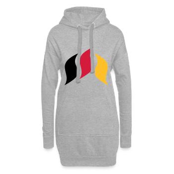 Country flames flag - Hoodie-Kleid - Grau meliert - Vorne
