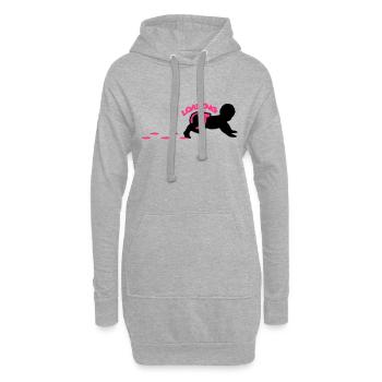 Baby Loading Design - Sweat-shirt à capuche long Femme - gris chiné - Devant