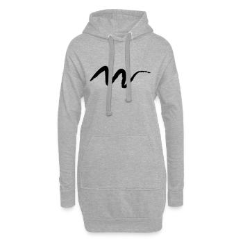 Courbes frais de traçage ligne graffiti - Sweat-shirt à capuche long Femme - gris chiné - Devant