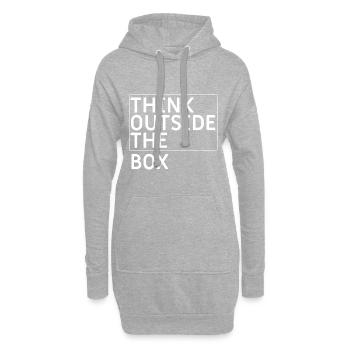 Think outside the box - Hoodie-Kleid - Grau meliert - Vorne
