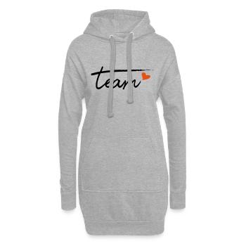 Equipe - Sweat-shirt à capuche long Femme - gris chiné - Devant