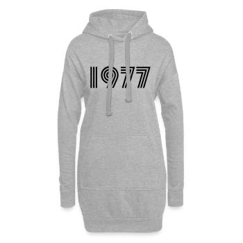 20er Geburtstags Shirt 1977 - Hoodie-Kleid - Grau meliert - Vorne