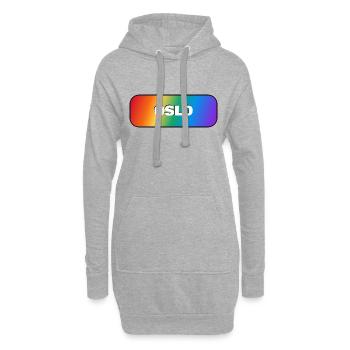 OSLO PRIDE REGENBOGEN - Hoodie-Kleid - Grau meliert - Vorne