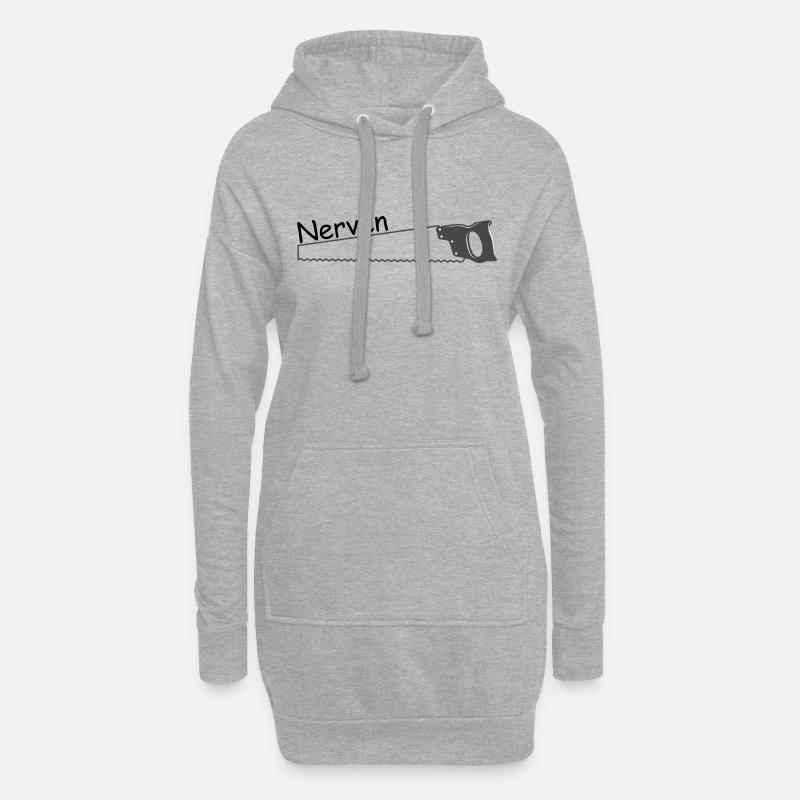 Nervensäge - Hoodie-Kleid - Grau meliert