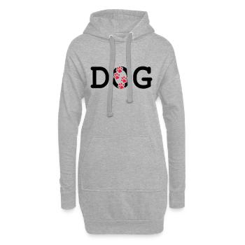 Dog - Hoodie-Kleid - Grau meliert - Vorne