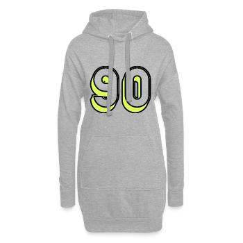 90. ANNIVERSAIRE. HAPPY BIRTHDAY - Sweat-shirt à capuche long Femme - gris chiné - Devant