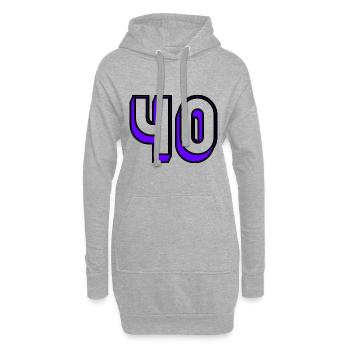 40. 40 JAHRE. 40-jähriges Jubiläum. GEBURTSTAG 40 JAHRE. - Hoodie-Kleid - Grau meliert - Vorne