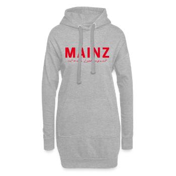T-shirt de Mayence – Parfait pour les fans - Sweat-shirt à capuche long Femme - gris chiné - Devant