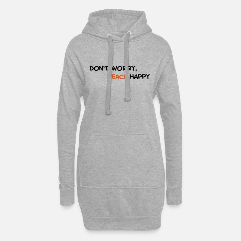 Lehrer - Hoodie-Kleid - Grau meliert