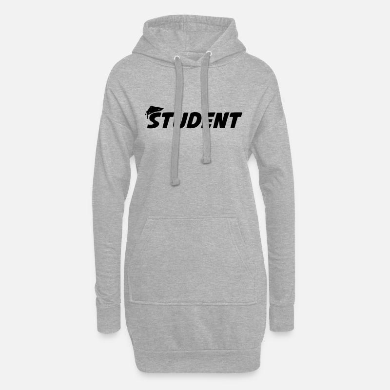 student - Hoodie-Kleid - Grau meliert