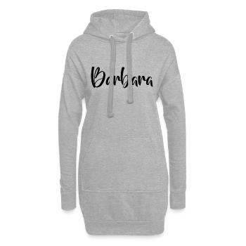 Prénom - Barbara - Sweat-shirt à capuche long Femme - gris chiné - Devant
