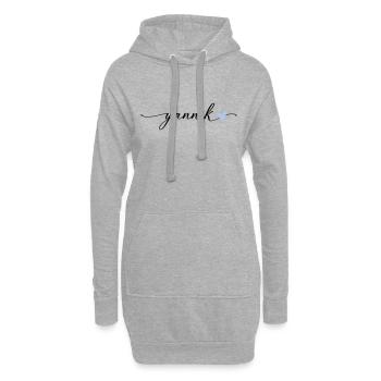 Yannik Name Kalligrafie Schrift - Hoodie-Kleid - Grau meliert - Vorne