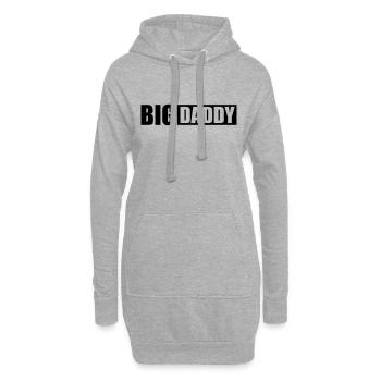 Logo Big Daddy père héros papa fête des pères - Sweat-shirt à capuche long Femme - gris chiné - Devant