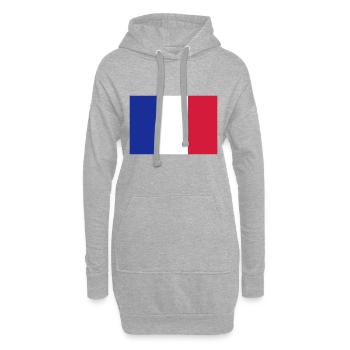 Frankreich - Hoodie-Kleid - Grau meliert - Vorne
