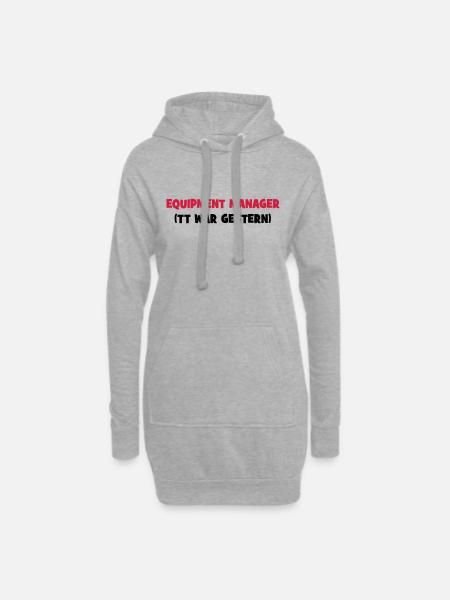 reiten - Hoodie-Kleid - Grau meliert