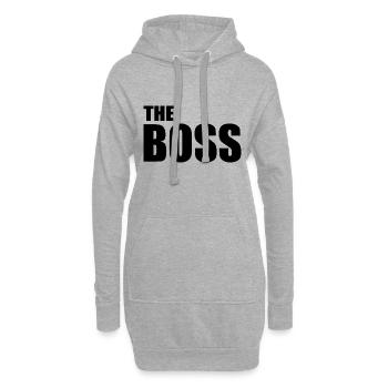The boss - Sweat-shirt à capuche long Femme - gris chiné - Devant