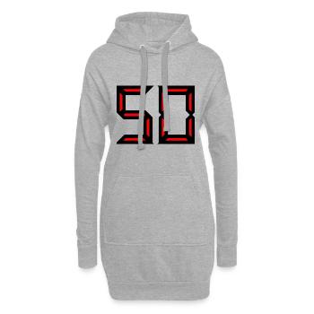 50. 50 JAHRE. 50-jähriges Jubiläum. GEBURTSTAG 50 JAHRE. - Hoodie-Kleid - Grau meliert - Vorne