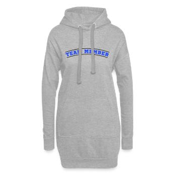 Conception des membres de l’équipe - Sweat-shirt à capuche long Femme - gris chiné - Devant