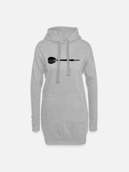 Darts dart Dartpfeil darts - Hoodie-Kleid - Grau meliert