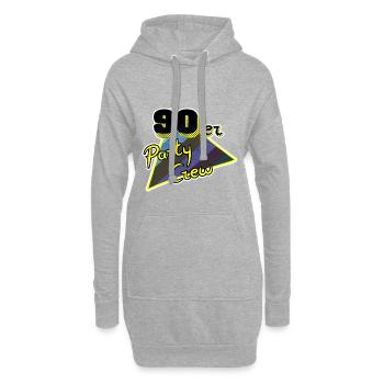 Équipe de fête des années 90 - Sweat-shirt à capuche long Femme - gris chiné - Devant