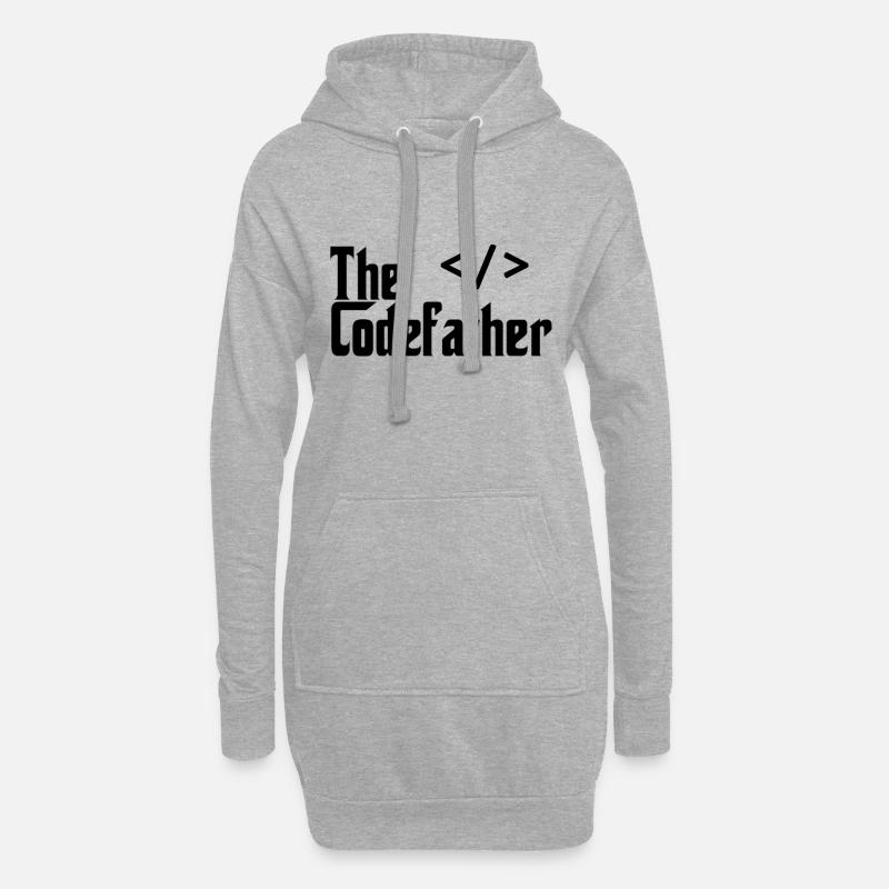The Codefather - Hoodie-Kleid - Grau meliert