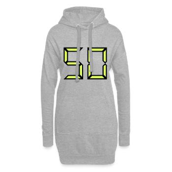 50. 50 JAHRE. 50-jähriges Jubiläum. GEBURTSTAG 50 JAHRE. - Hoodie-Kleid - Grau meliert - Vorne