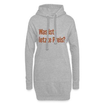 Was ist letzte Preis? - Hoodie-Kleid - Grau meliert - Vorne