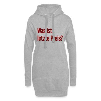 Was ist letzte Preis? - Hoodie-Kleid - Grau meliert - Vorne