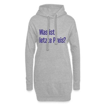 Quel est le dernier prix ? - Sweat-shirt à capuche long Femme - gris chiné - Devant
