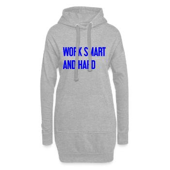 Work Smart and Hard – Erfolgs-Motto für Macher - Hoodie-Kleid - Grau meliert - Vorne