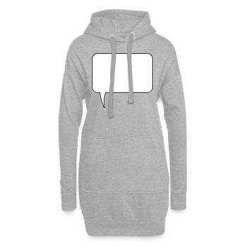 Sprechblase Rechteck Design - Hoodie-Kleid - Grau meliert - Vorne