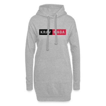 krav maga - Hoodie-Kleid - Grau meliert - Vorne