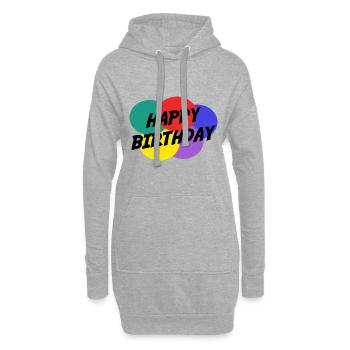 ALLES GUTE ZUM GEBURTSTAG. ALLES GUTE ZUM GEBURTSTAG. JAHRESTAG. - Hoodie-Kleid - Grau meliert - Vorne