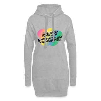 ALLES GUTE ZUM GEBURTSTAG. ALLES GUTE ZUM GEBURTSTAG. JAHRESTAG. - Hoodie-Kleid - Grau meliert - Vorne