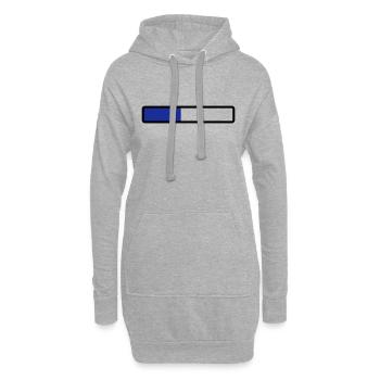 musique - Sweat-shirt à capuche long Femme - gris chiné - Devant