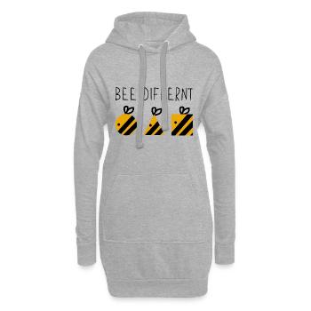 Bee different Bienen Imker Lustig Witzig Biene - Hoodie-Kleid - Grau meliert - Vorne